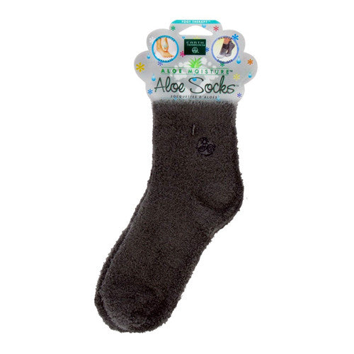 Earth Therapeutics Moisturizing Aloe Socks, Gray, 1 Pair